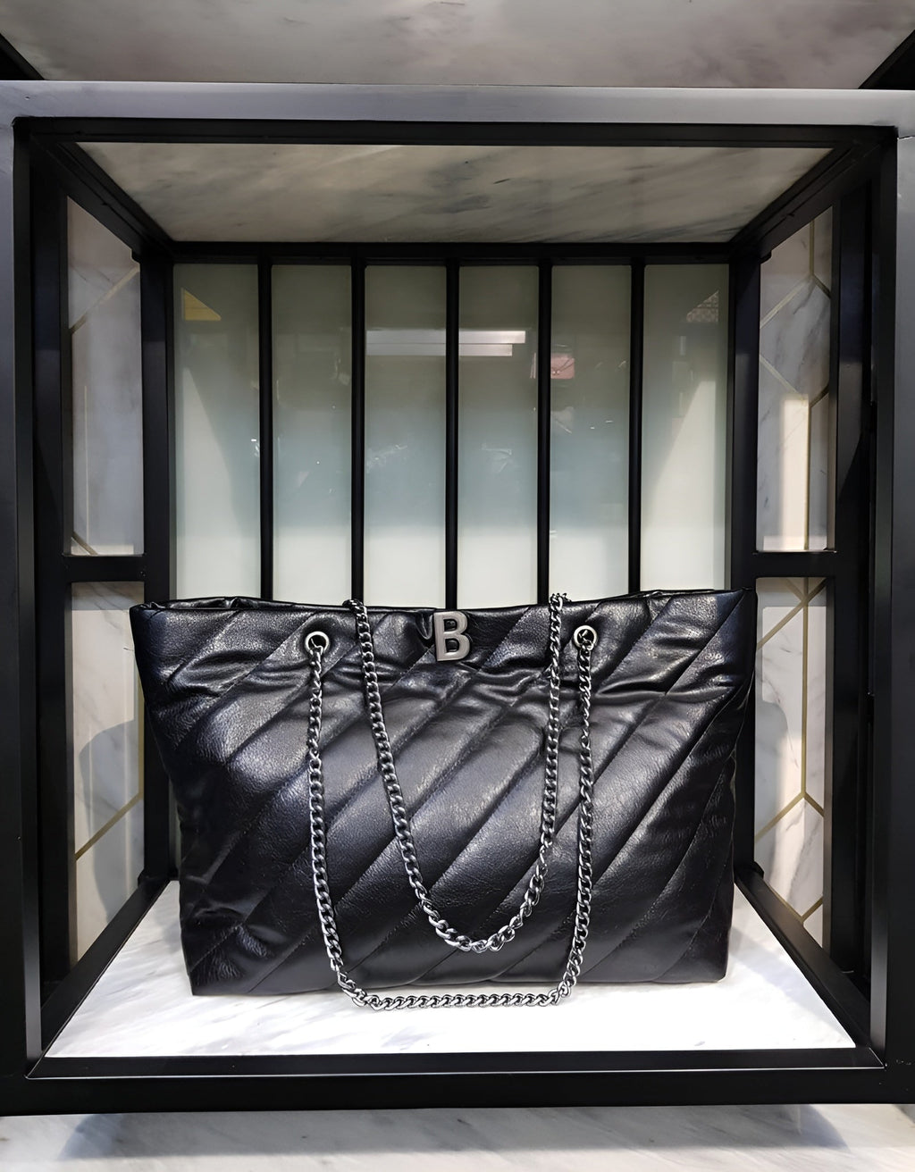 Balenciaga Crush Large Carry All Tote Bag Quilted