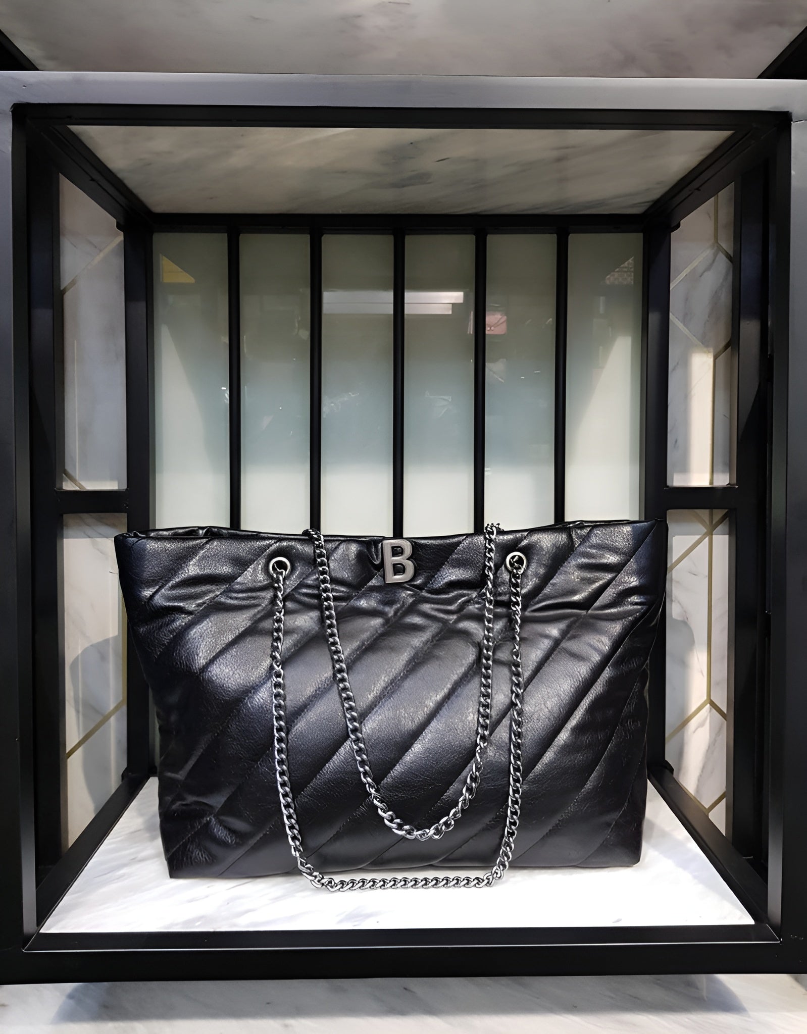 Balenciaga Crush Large Carry All Tote Bag Quilted