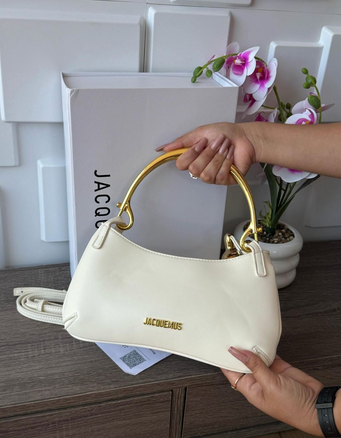 Jacquemus Le Bisou Shoulder Bag in White
