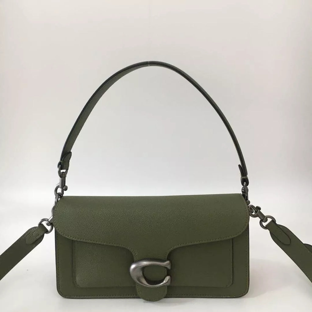 COACH Tabby 26 Shoulder Bag Crossbody Dark Green Leather