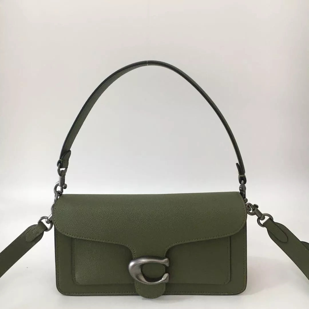 COACH Tabby 26 Shoulder Bag Crossbody Dark Green Leather