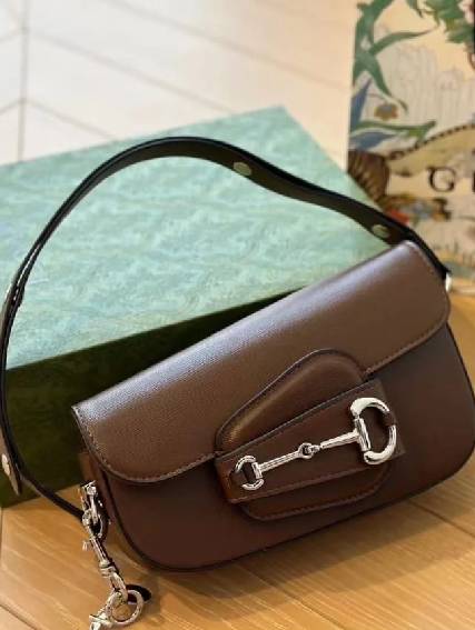 Gucci Horsebit 1955 Monogrammed Small Shoulder Bag