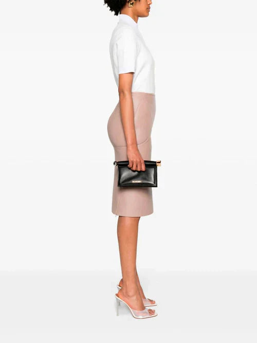 JACQUEMUS  The Small Rond Carrè Clutch  Mini Take-Out Clutch