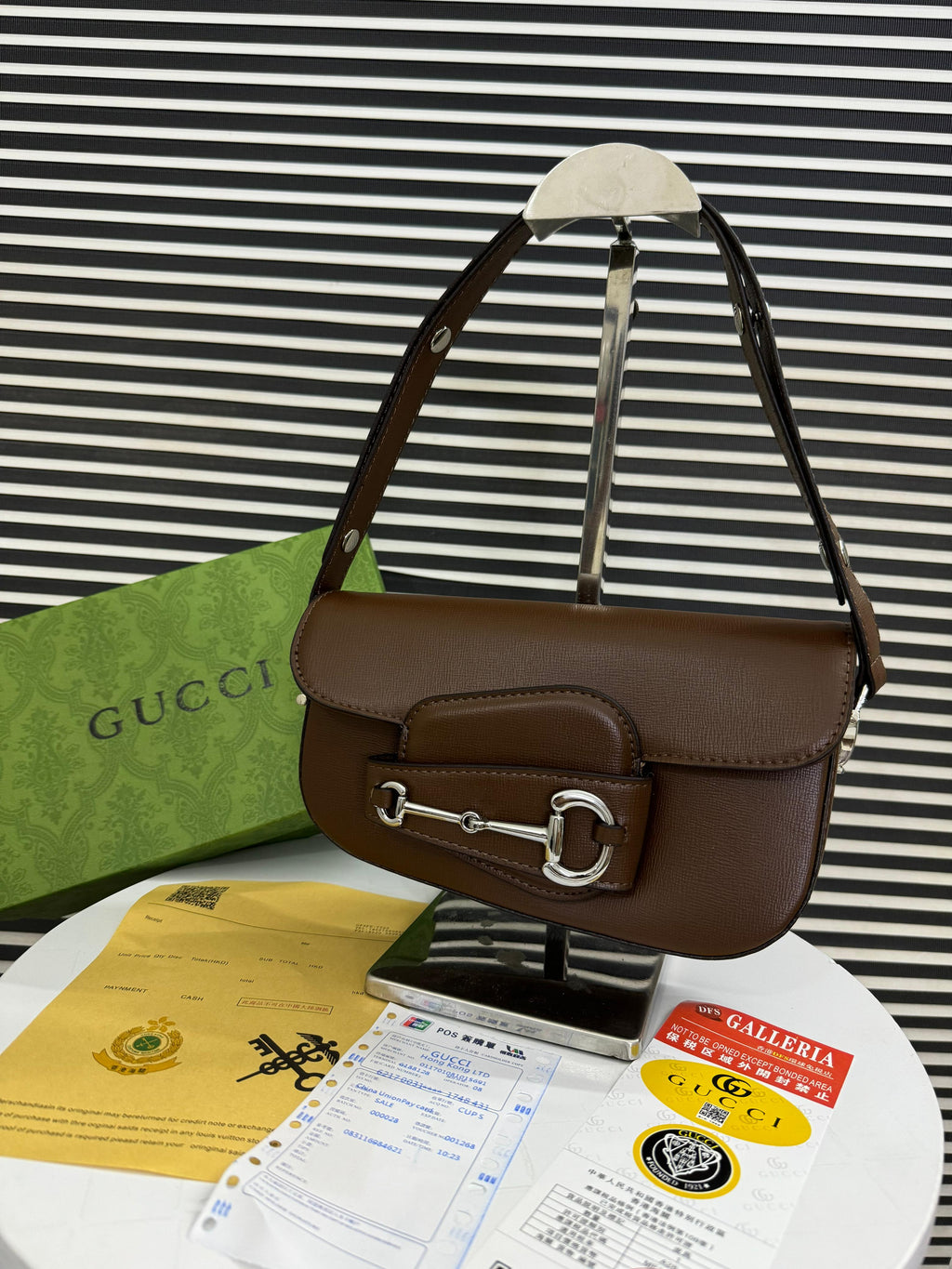 Gucci Horsebit 1955 Monogrammed Small Shoulder Bag