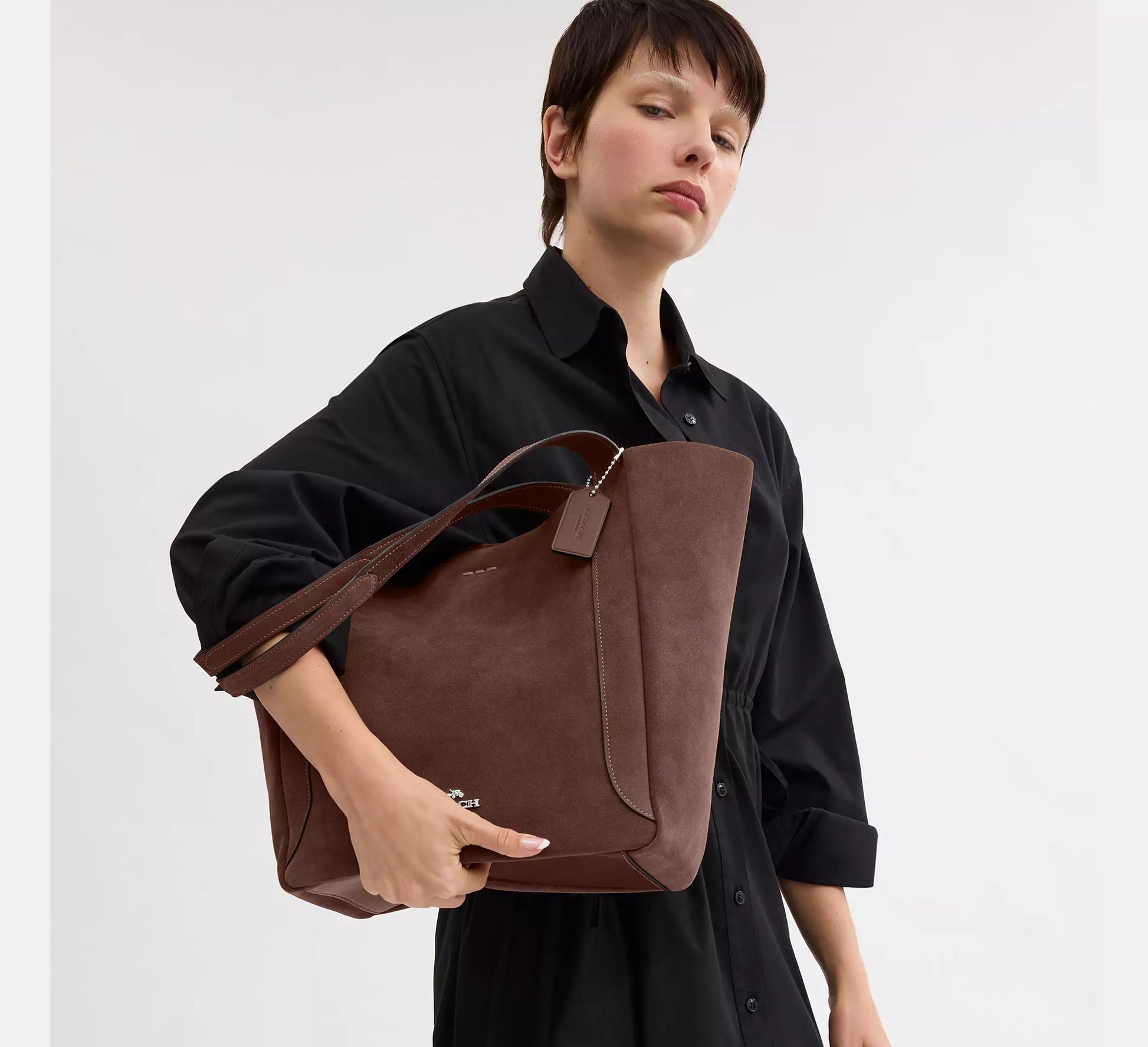 Hadley Tote Bag In Suede