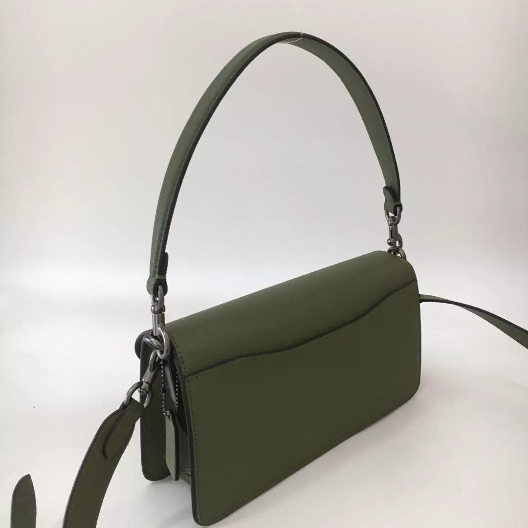 COACH Tabby 26 Shoulder Bag Crossbody Dark Green Leather