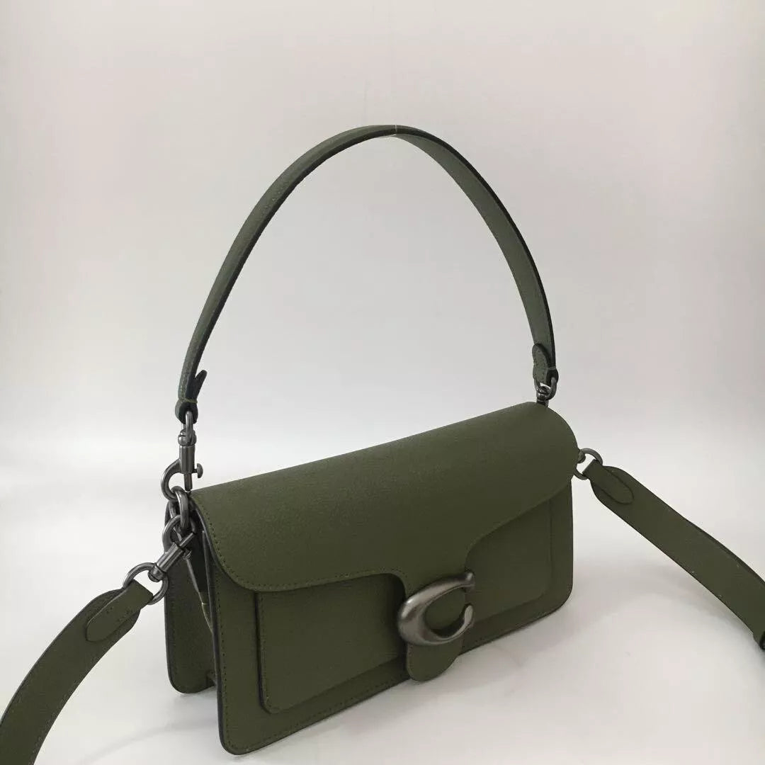 COACH Tabby 26 Shoulder Bag Crossbody Dark Green Leather