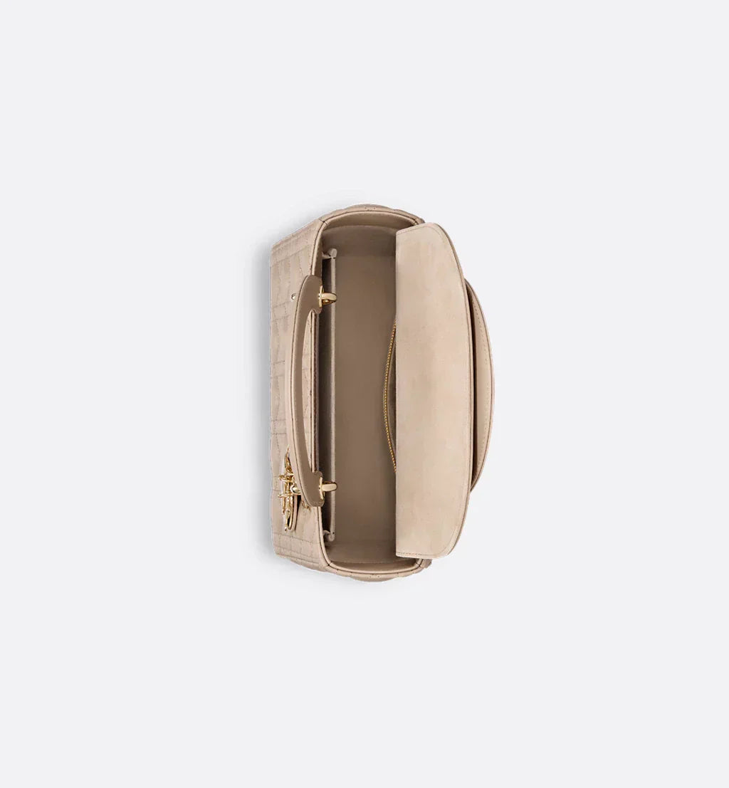 Medium Lady Dior Bag Desert Taupe Cannage Lambskin