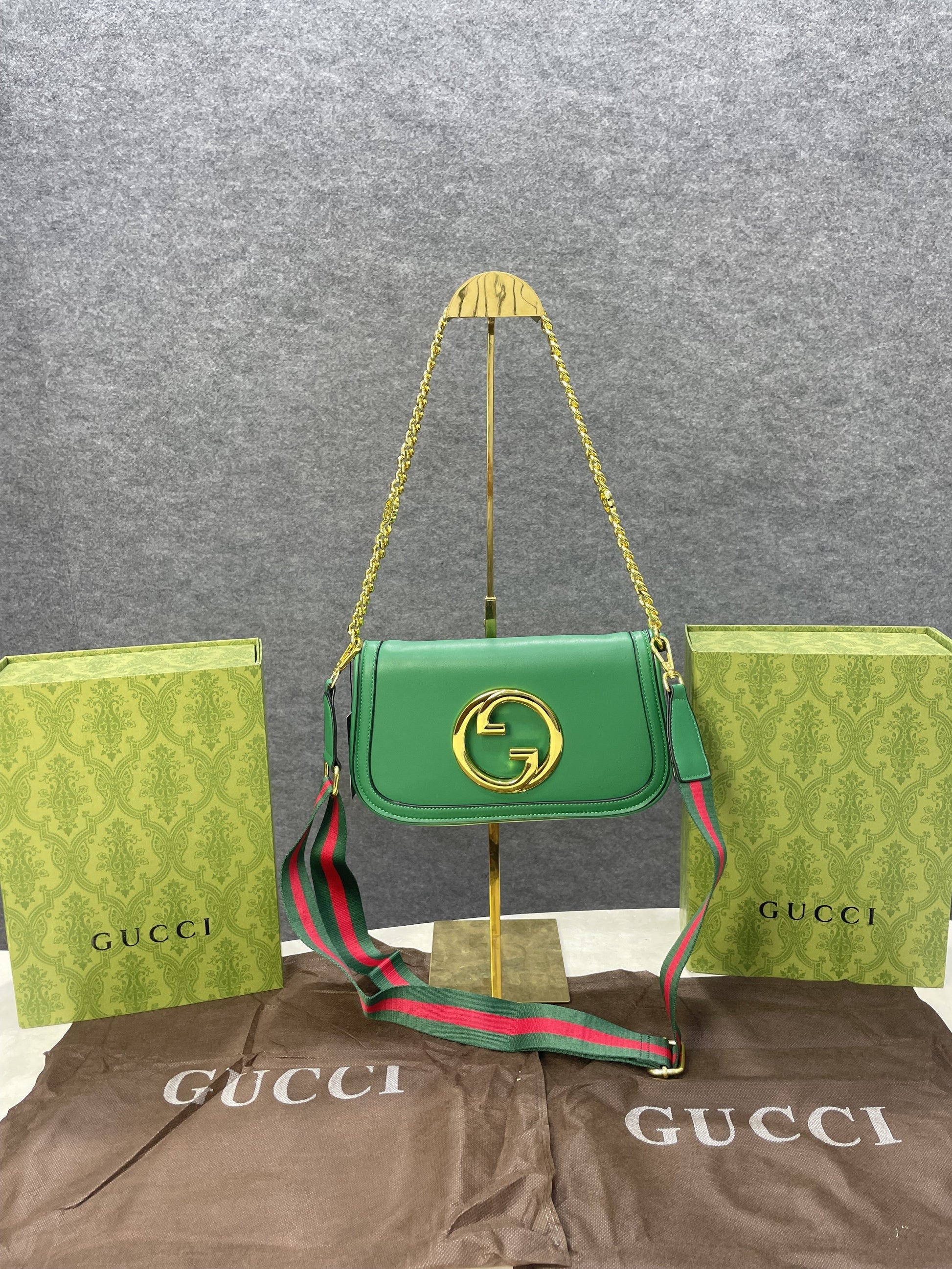 Gucc_I Blondie hand bag With folding box 282