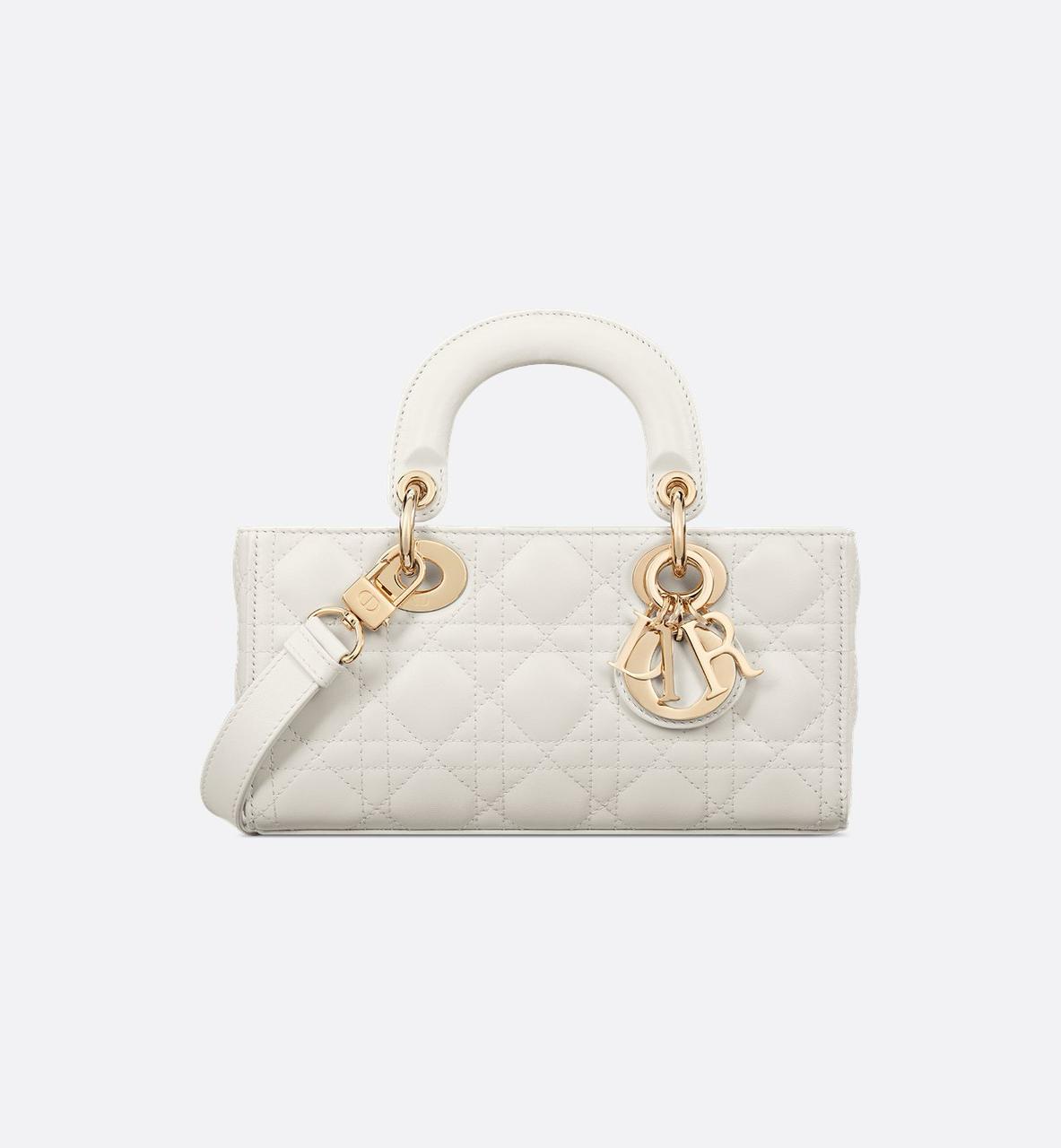Dior Small Lady D-Joy Bag White Lambskin Cannage