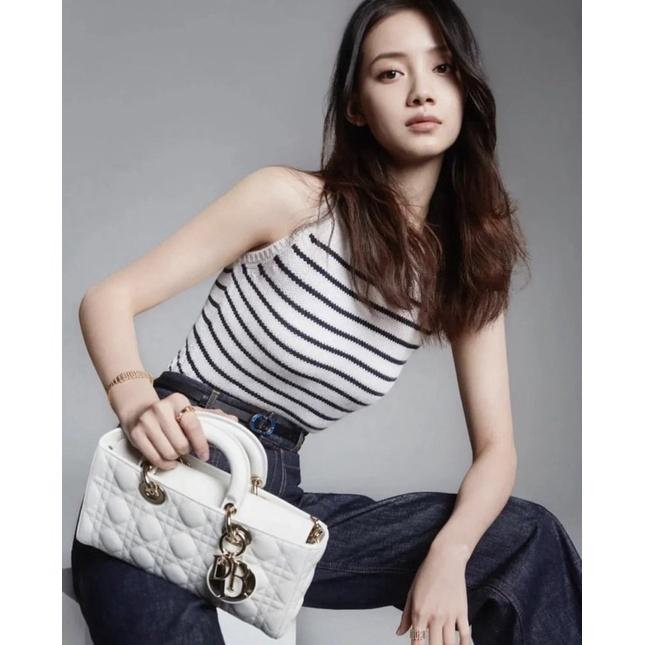 Dior Small Lady D-Joy Bag White Lambskin Cannage