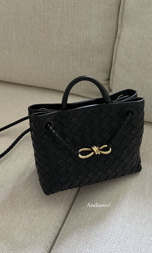 Bottega Veneta Kraft Bag Purse (Black)