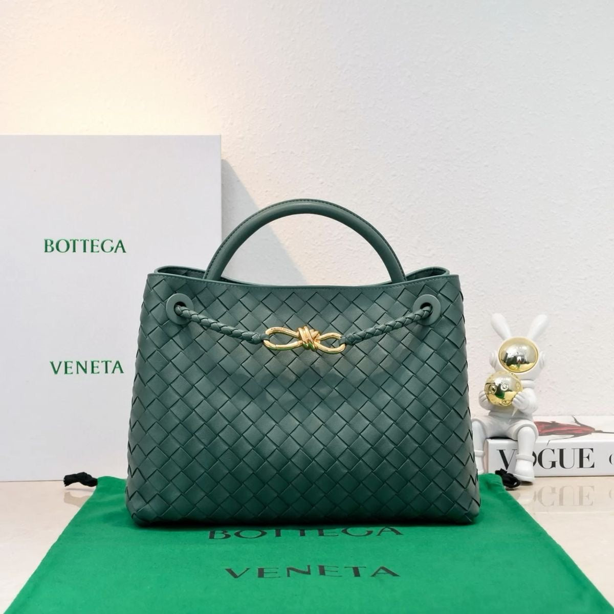 Bottega Veneta Kraft Bag Purse (Green)