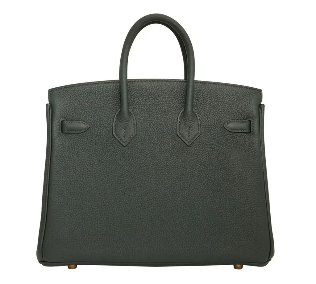 Hermes Birkin Leather Gold Handbag Bag for Women (Green Matt)