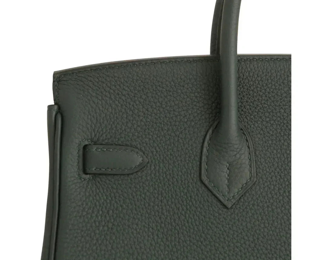 Hermes Birkin Leather Gold Handbag Bag for Women (Green Matt)