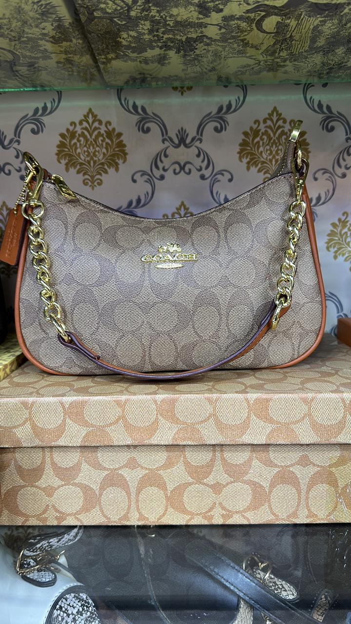Coach Teri Shoulder Bag Signature Canvas