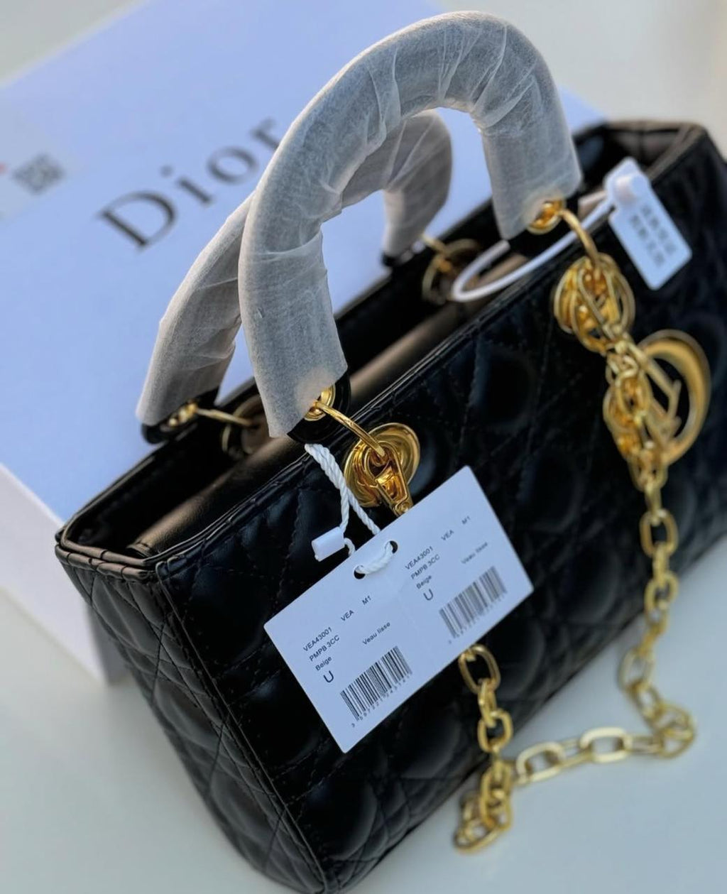 Dior Small Lady D-Joy Bag Black Lambskin Cannage