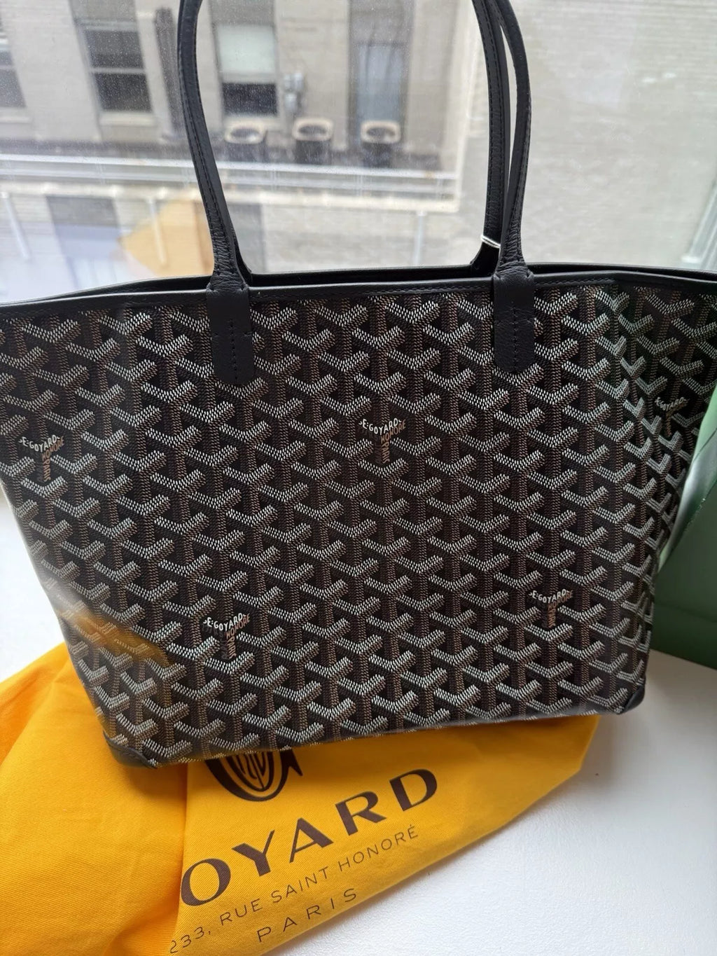Goyard Goyardine Coated Canvas and Leather Saint Louis PM Tote in Brown – Elegant Luxury Designer Tote Bag for Women.