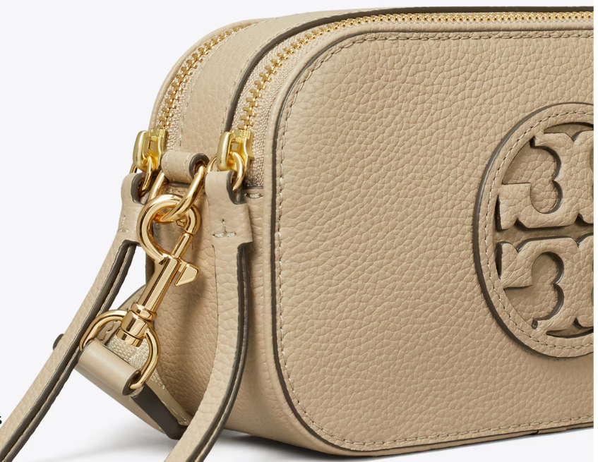 Tory Burch Women's Mini Miller Crossbody in Beige – Chic Luxury Crossbody Bag for Women.