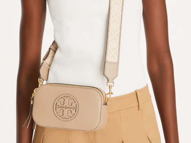 Tory Burch Women's Mini Miller Crossbody in Brown – Elegant Luxury Crossbody Bag for Women.