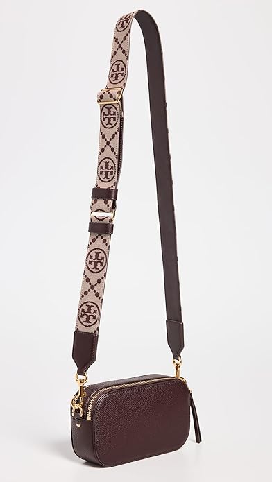 Tory Burch Women's Mini Miller Crossbody in Maroon – Chic and Elegant Luxury Crossbody Bag for Women.
